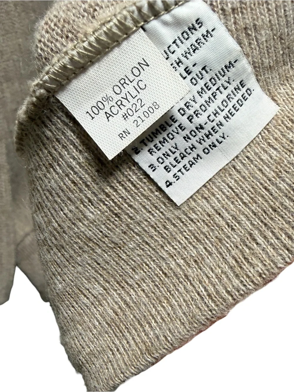 Vintage 80s Izod Lacoste Cardigan Tan Blue Label Mens Size L Preppy Kurt Cobain